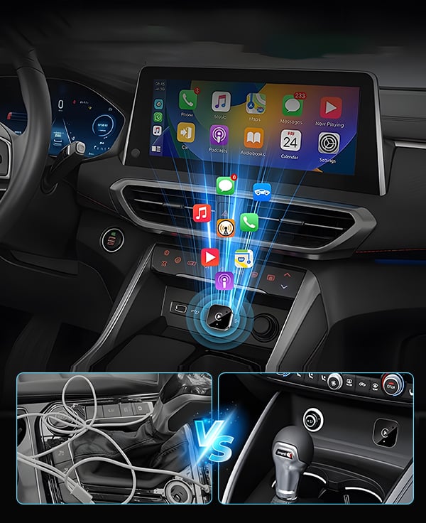 BilSmart™ Trådlös CarPlay & Android Auto Adapter