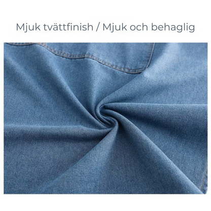 Vardagsförkläde i denim - Framficka, perfekt för vardagsbruk