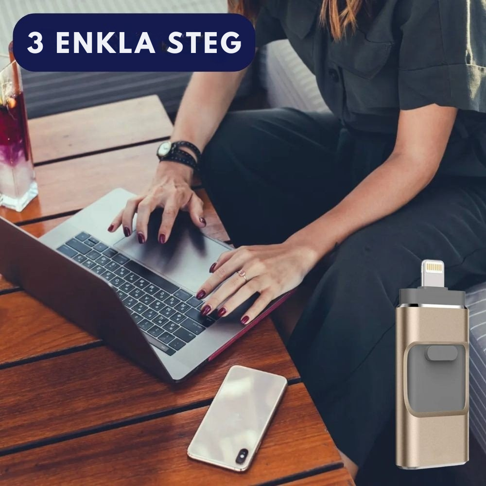 MinneTrygg™ 4-i-1 USB-lagring