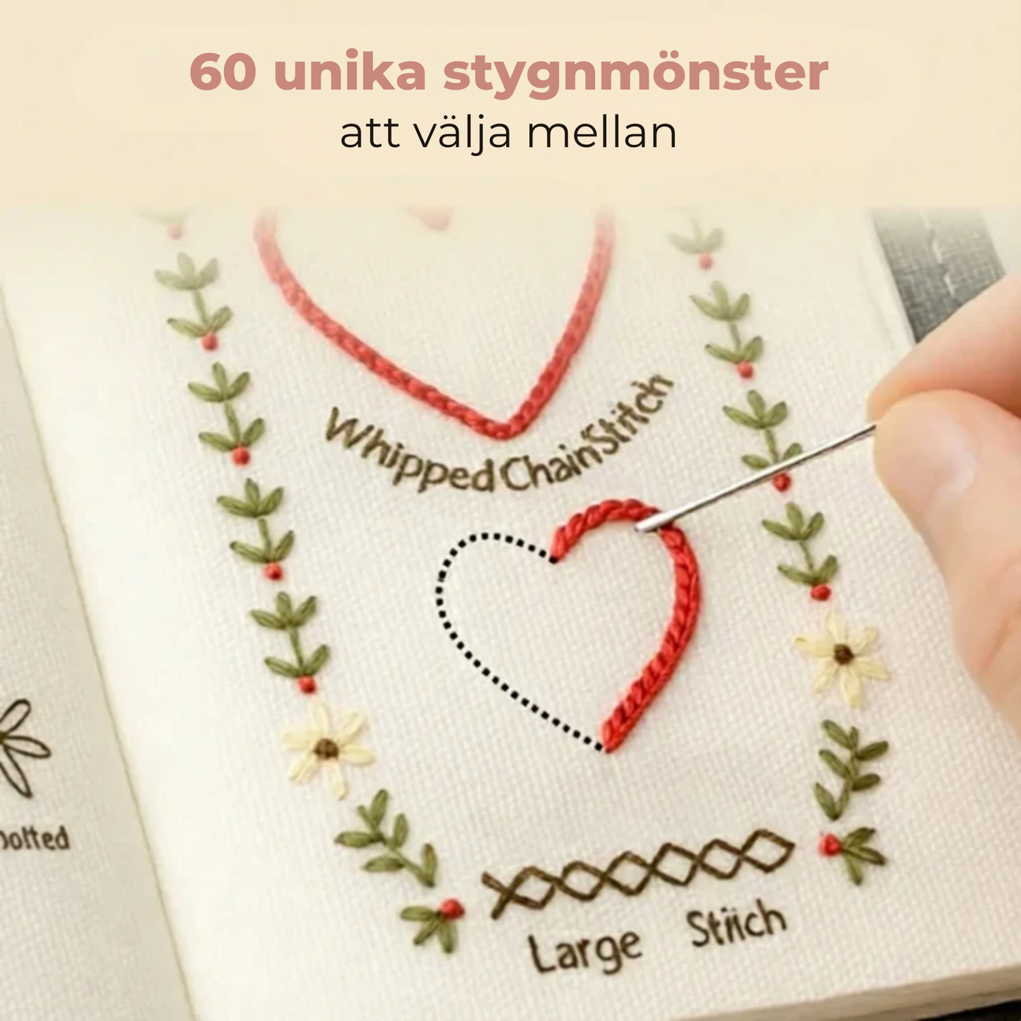 Broderibok™ – med tydliga mönster och steg-för-steg