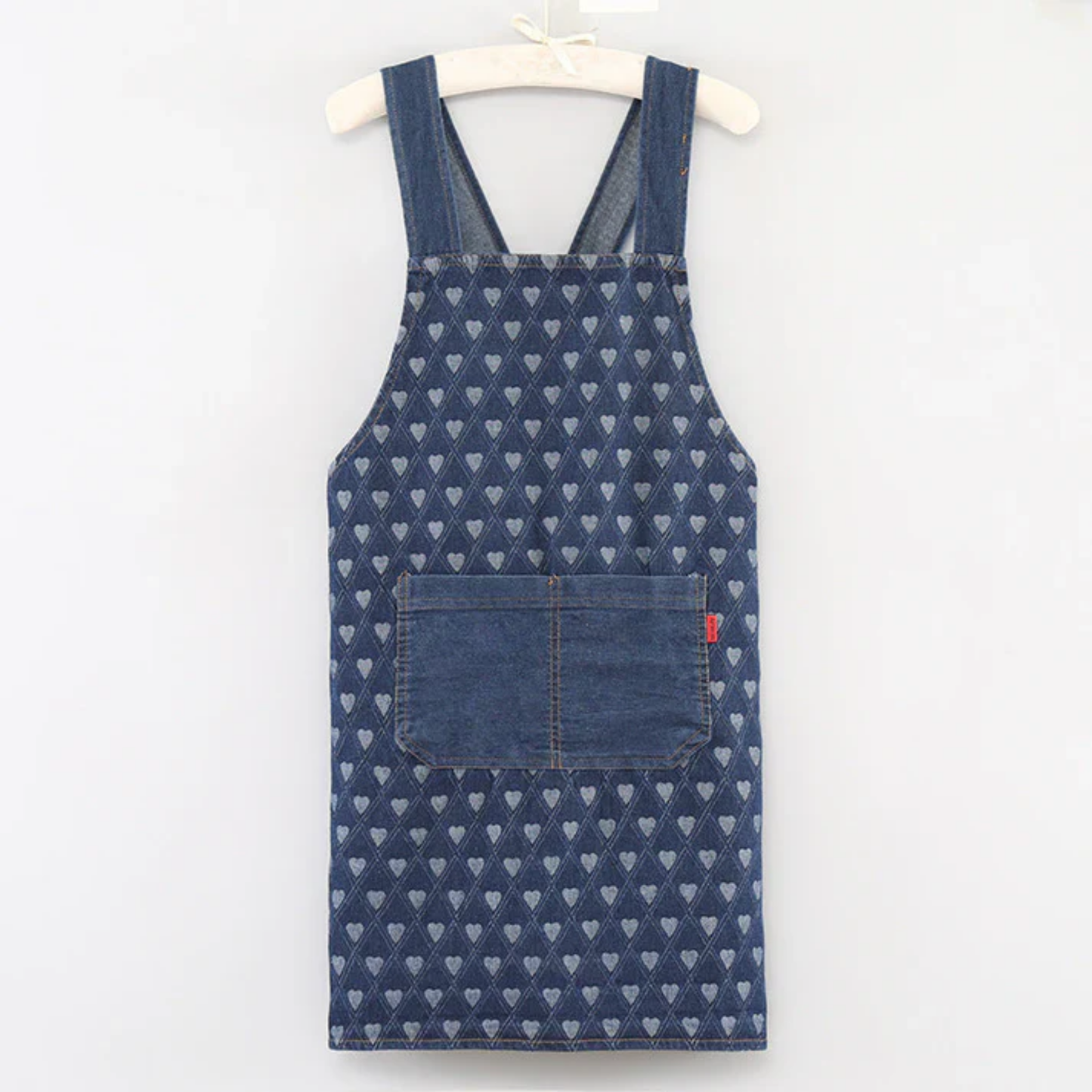 Vardagsförkläde i denim - Framficka, perfekt för vardagsbruk