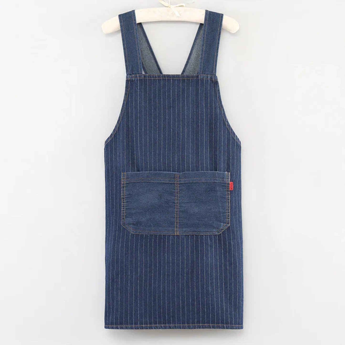 Vardagsförkläde i denim - Framficka, perfekt för vardagsbruk