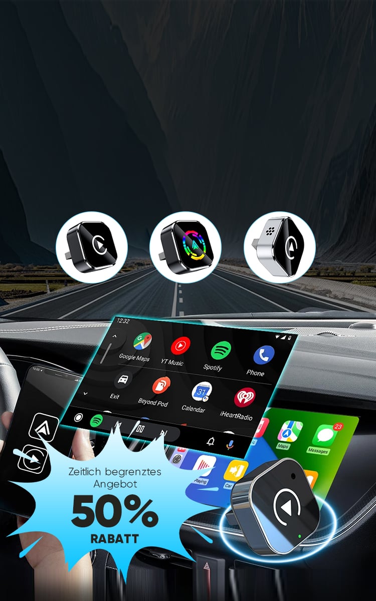 BilSmart™ Trådlös CarPlay & Android Auto Adapter