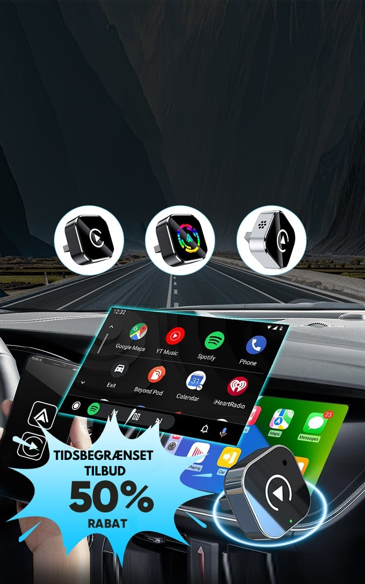 BilSmart™ Trådlös CarPlay & Android Auto Adapter